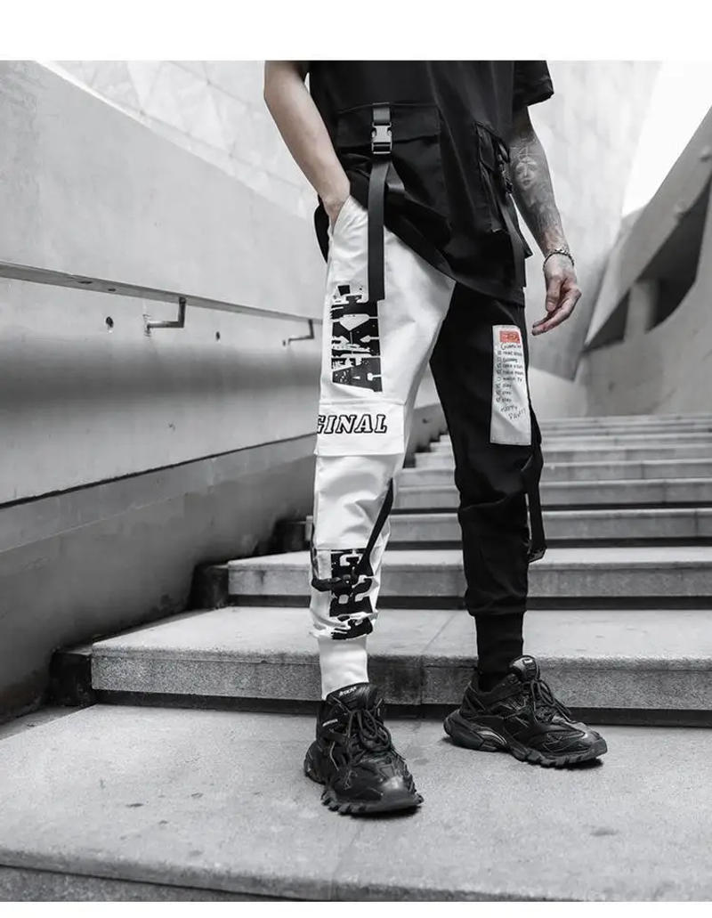 Description Picture 5 of itemSpring/Summer Hong Kong Style Men's Leggings, Trendy and Versatile, Personalized and Loose Fitting Oversized Casual Pants