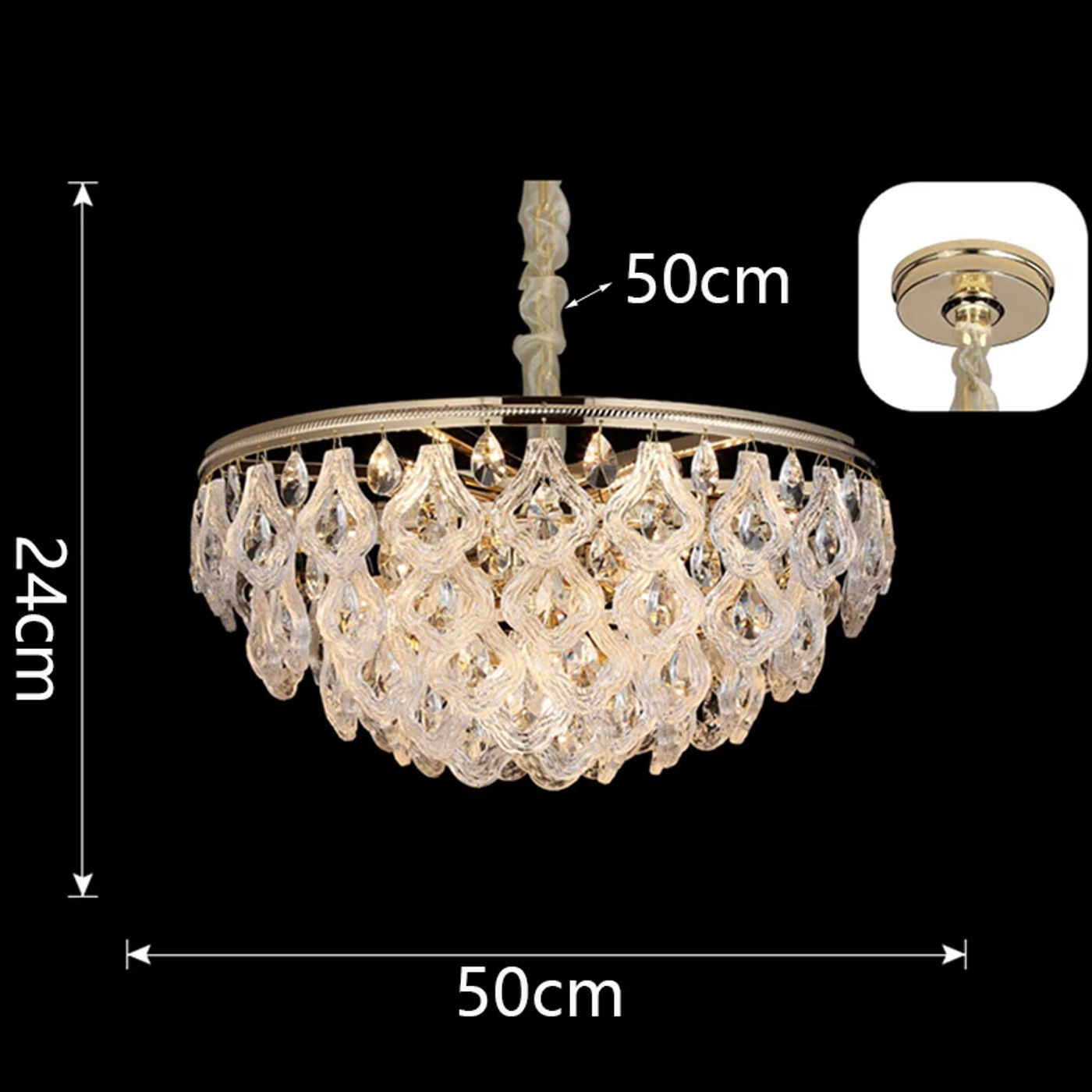 Description Picture 3 of itemhome decorationPendant lights, luxury crystal living room chandelier, dining room Pendant lamp, ceiling light, indoor lighting