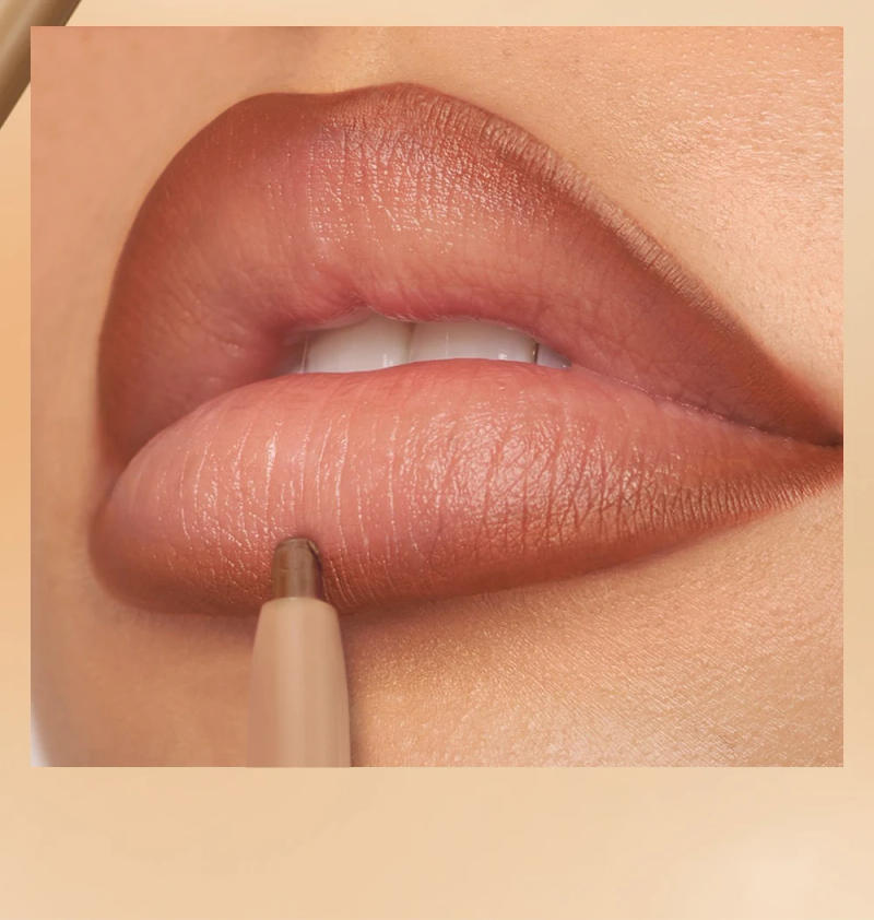 Description Picture 5 of itemQIBEST Double Head Lip Liner&Brush Pen Mist Matte Velvet Contour Tint Lipstick Pencil Long Lasting Nude Brown Natural Lip Makeup