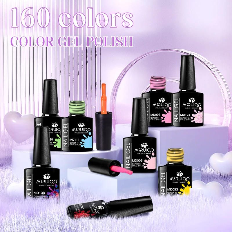 Description Picture 3 of item6pc All-season Gel Nail Polish Set Nude Pink Red Glitter Semi Permanent UV Gel Polish Kits All For Manicure Soak Off Vernis