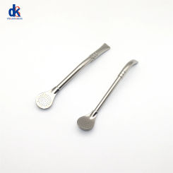 New Stainless Steel 304 Straw Spoon Tea Filter Yerba Mate Bombilla Reusable Coffee Spoons Milk Drinking