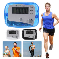 Walking Pedometer Clip On Step Counter Mile Kilometer Calorie Calculation Accurate Step Tracker Step 0-99999 for Outdoor Sports