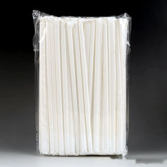100Pc 20.5cm Individual Packaging Disposable Plastic Curved Drink Straw Wedding Party Bar Drink Birthday Reusable Beverage Straw