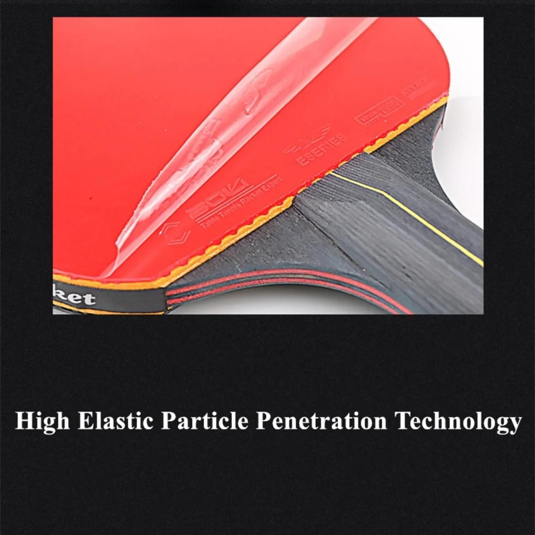 Description Picture 4 of item2PCS Professional 6 Star Ping Pong Racket Set Table Tennis Racket Set Pimples-in Rubber Hight Quality Blade Bat Paddle with Bag