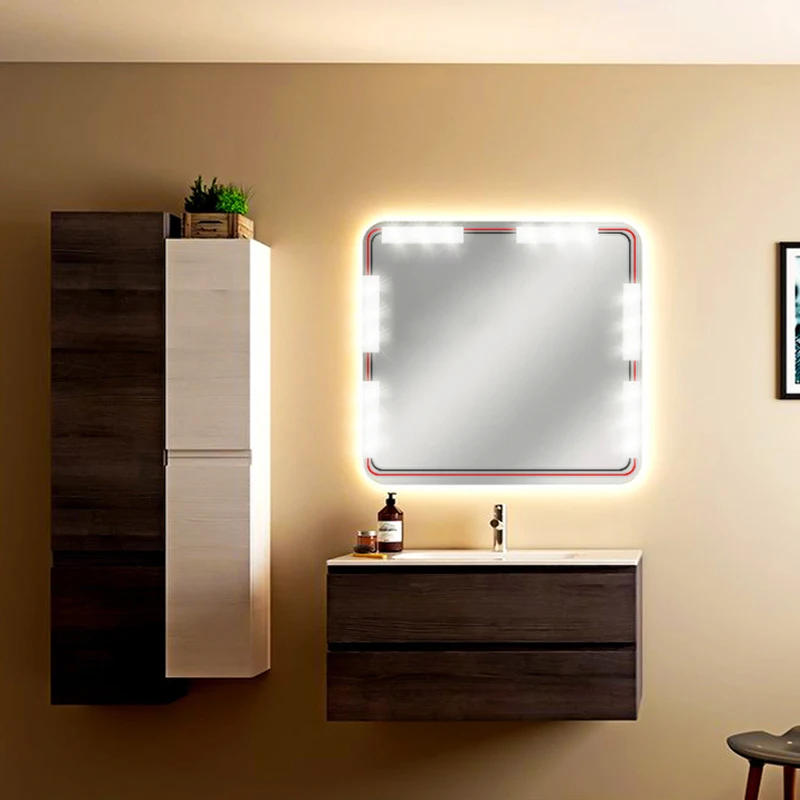 Description Picture 2 of itemMakeup Mirror With Led Touch Light Stepless Dimming Mirrors With Light Dressing Table Wall Adhesive Vanity Lamp For Bathroom