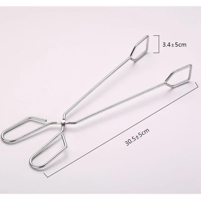 Description Picture 6 of itemNew Convenient BBQ Tools Stainless Steel Scissors Type Grilled Food Clip Barbecue Accessories Portable Tongs Outdoor Gadget