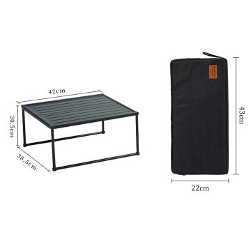 Portable Picnic Table Folding Aluminum Alloy Camping Table for Beach Fishing Detachable Outdoor Rust-free Table with Carring Bag