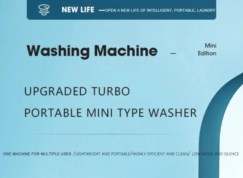 Description Picture 2 of itemPortable Washing Machine,with Suction Cups,Ultrasonic Turbine Mini Washing Machine,Wash Baby Socks Underwear for Travel Hotel