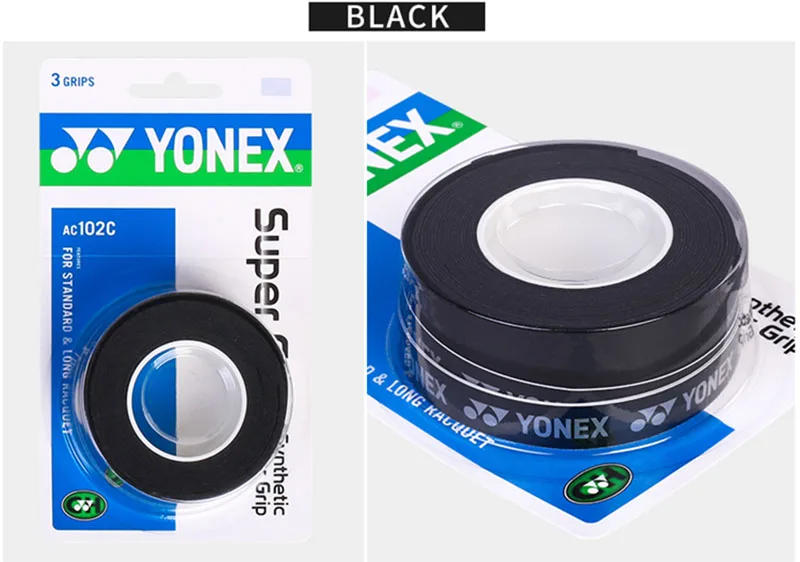 Description Picture 6 of itemYONEX 3 Grips/Pack Cloth AC102 AC102EX 102C Hand Glue Tennis Badminton Racket Professional Anti-slip Rackets Padel Sticky Grip