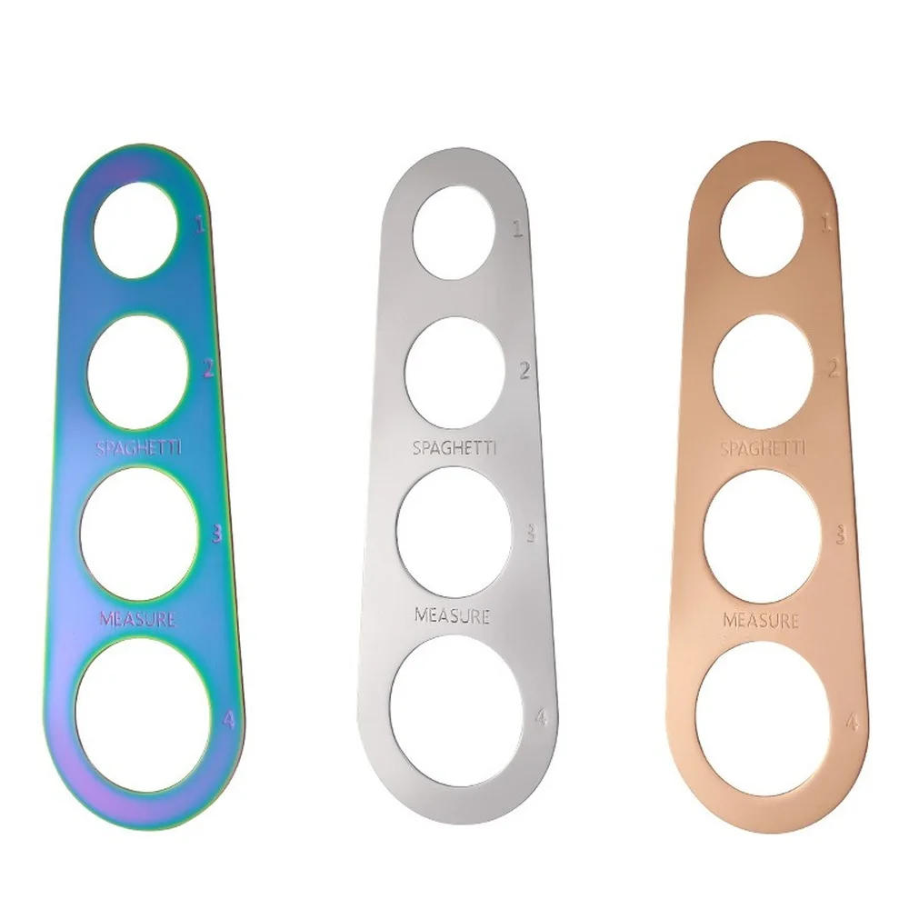 Description Picture 2 of itemStainless Steel Spaghetti Measurer Pasta Measure Cook Kitchen Utensil Tools Noodle 4 Hole Measuring Portion Control