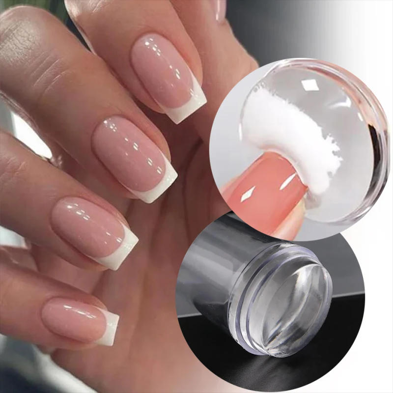 Description Picture 3 of itemNail Stamping Plates Pure Clear Jelly Nails Art Stamper Scraper Set Print Silicone Marshmallow Design Manicure Accessories Tool