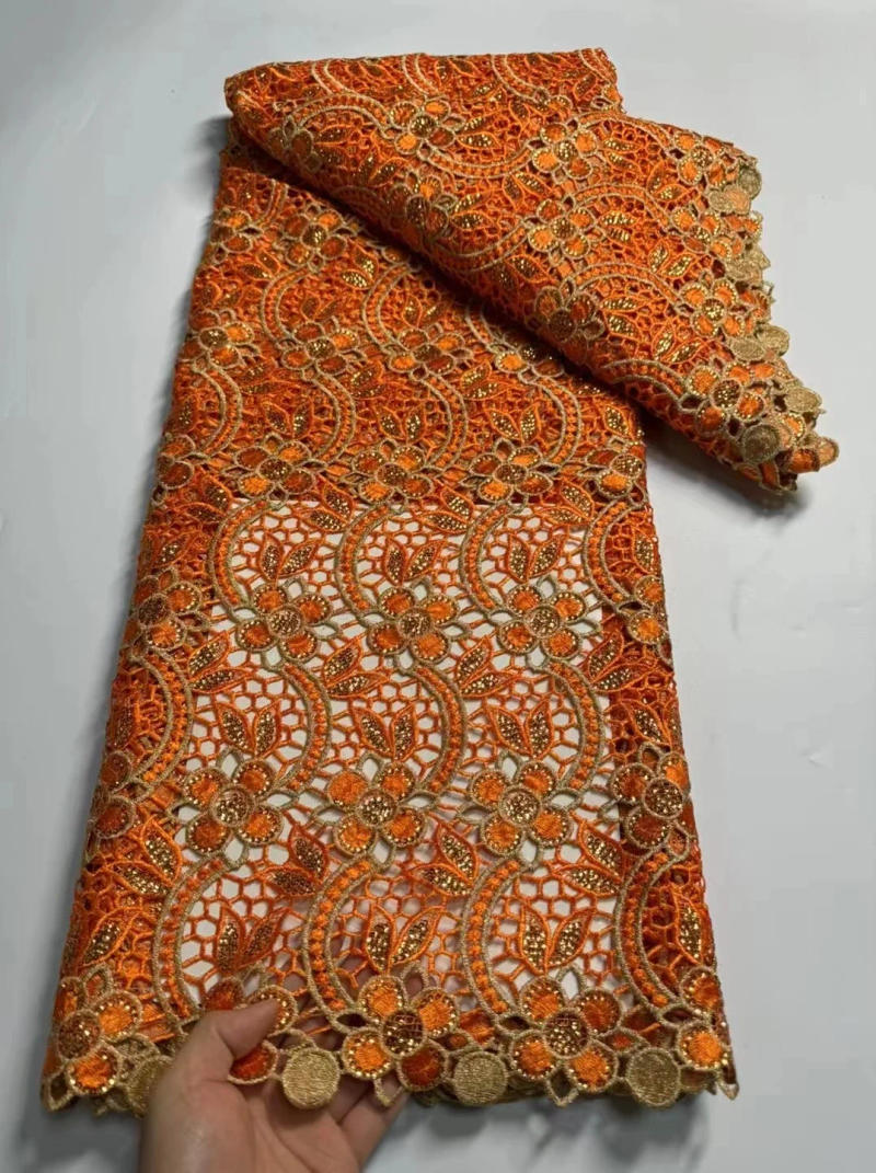 Description Picture 6 of itemAfrican Mesh Lace Fabric 2024 High Quality French Sequins Tulle Lace Fabric Nigerian Lace Fabric For Wedding Women Dresses