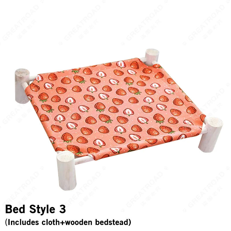 Canvas Cat Bed Elevated House Cat Solid