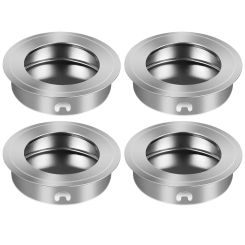 Closet Door Hardware Finger Pulls for Cabinets Lock Drawer Stainless Steel Handle Black Handles Locks