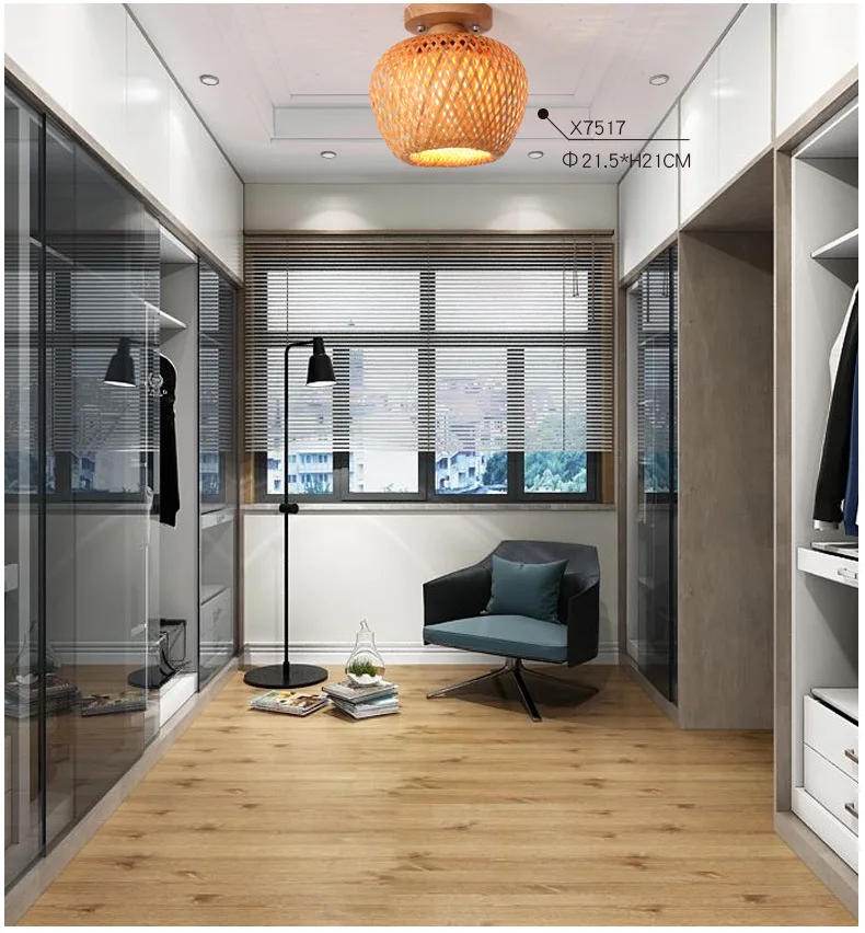 Description Picture 6 of itemModern Simple Bamboo Ceiling Lights Aisle Japanese Style Single Head Creative Corridor Aisle Chinese Living Room Indoor Lighting