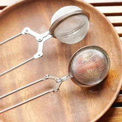 Stainless Strainer Steel Mesh Ball Tea Leaves Filter Squeeze Locking Spoon High Quality Tea Ball Infuser Tea Making Tools