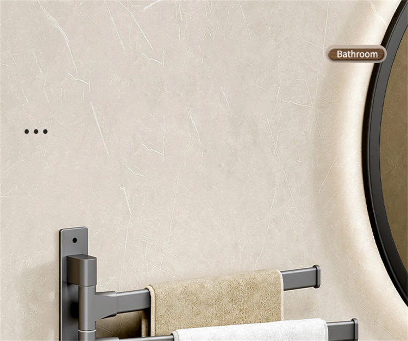 Description Picture 2 of itemGun Ash Rotating Towel Rack For Storage Bathroom Wall Hanging Shelf Multi-Pole Bathroom Rack Towel Bar