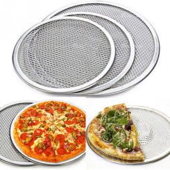 6/8/10/12/14 inch Non stick Pizza Screen Pan Baking Tray Metal Aluminum Net Bakeware Kitchen Tools Pizza