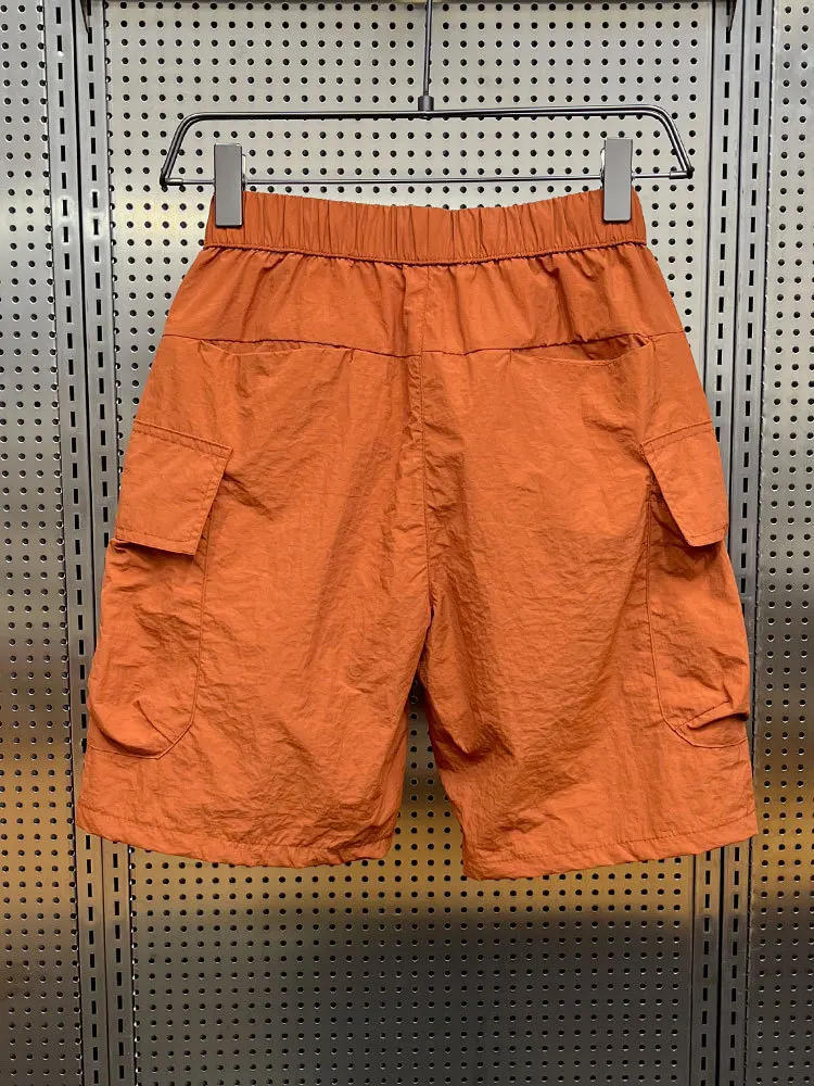 Description Picture 3 of item2024 Summer Ice Thin Running Shorts Men Casual Elastic Waist Quick Dry Sports Style Fitness Jogging Breathable Beach Shorts