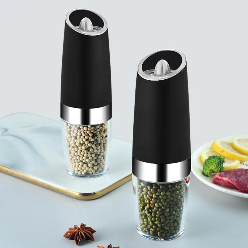 Description Picture 3 of itemElectric Pepper Mill Gravity Induction Automatic Salt Pepper Grinder Adjustable Thickness One Handed Operation Spice Grinder