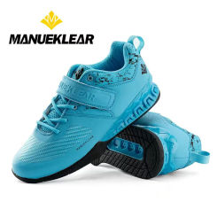TaoBo Color Sky Blue Unisex Gym Squat Boots Size 36-46 Powerlifting 3CM Heel Weightlifting Shoes Stable Hard Pull Shoes