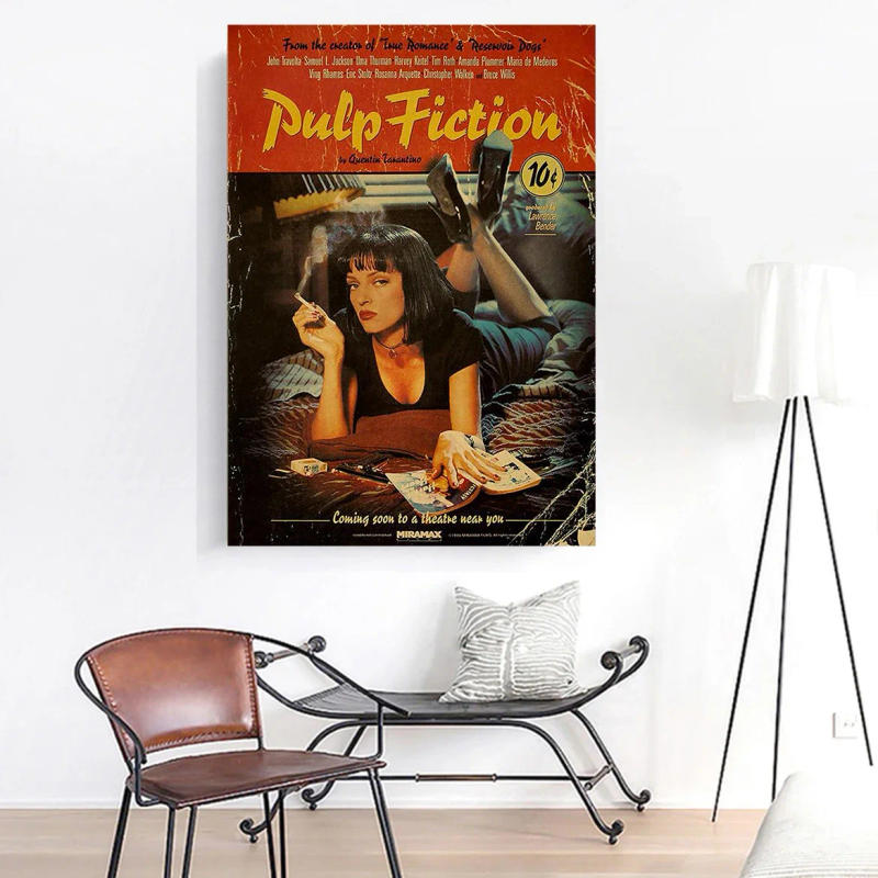 Description Picture 4 of itemClassic Movie Posters Old Film Pulp Fiction Back To The Future Kill Bill Retro Kraft Paper Vintage Room Decor Art Wall Painting