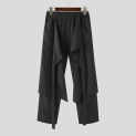 2024 Men Irregular Pants Solid Color Elastic Waist Loose Trousers Men Streetwear Joggers Fashion Casual Long Pants S-5XL INCERUN