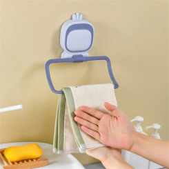 Bathroom Towel Storage Ring Solid Color Preventing Accidental Hooking Breathability Waterproof And Moisture-proof Ventilation