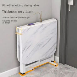 Home Folding Dining Table  Small-sized Apartment Homestay Rental House Multifunctional Convenient Storage Movable Dining Table