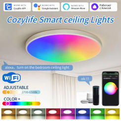 Smart WiFi Ceiling Light RGBCW Kitchen Bedroom Ambient Lights LED Ceiling Lamp Cozylife APP Voice Control With Alexa Google Home