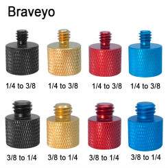 1/4 to 3/8 Inch Screw Universal Camera Conversion Screw Tripod Ballhead Quick Release Mount Adapter Aluminum Four Color For Dslr