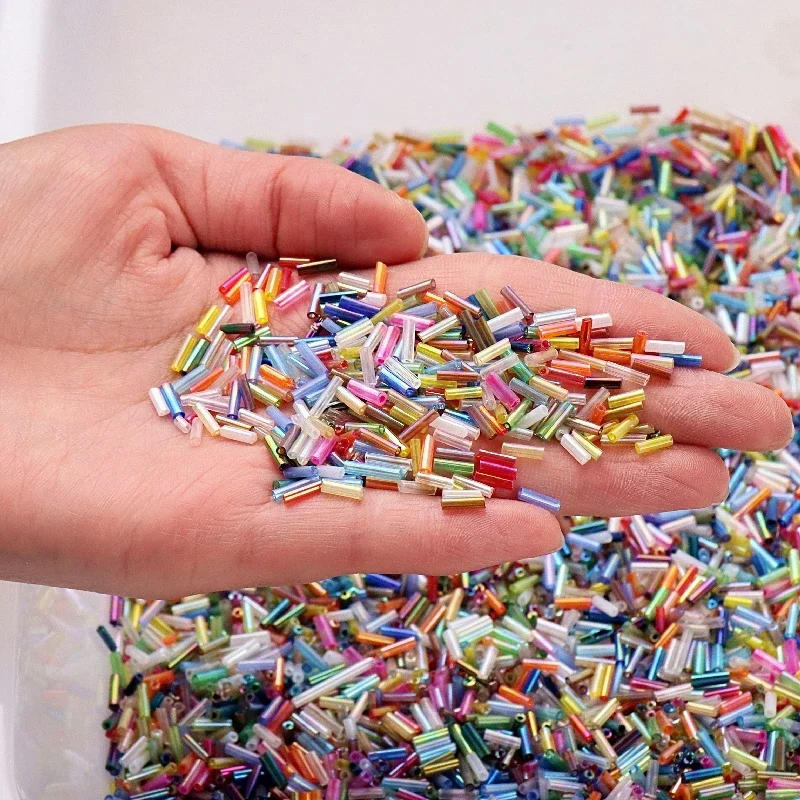 Description Picture 2 of itemColorful 300Pcs Seedbeads 11/0 Tube bead 2x6mm Bugles Glass Seed Beads For DIY  Jewelry Making Women Garments Accessories