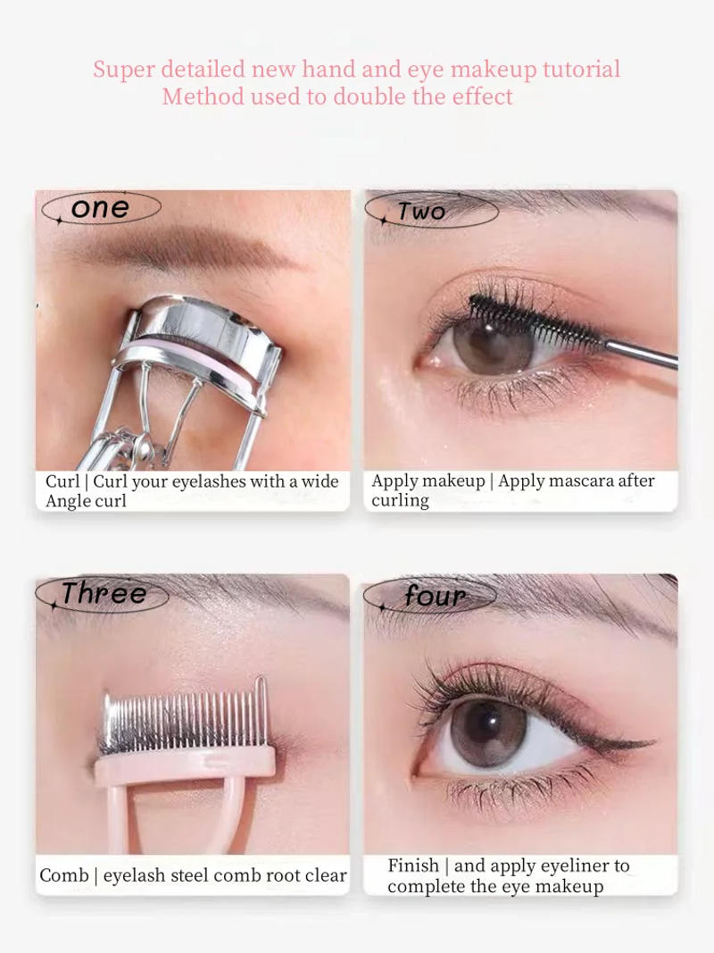 Description Picture 3 of itemHigh Appearance Level Eyelash Curler Set with artificial diamond Curling Mini portable eyelash tool for beginners