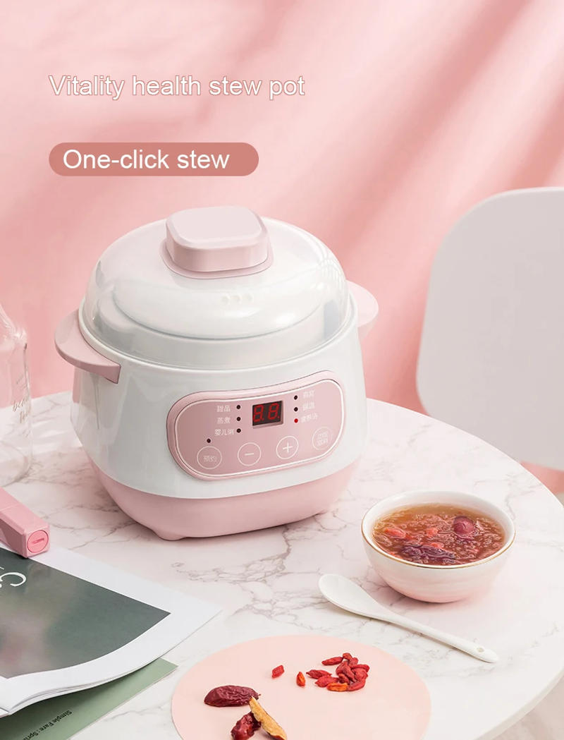 Description Picture 2 of item200W Electric Slow Cooker Food Steamer Stew Cup Multicooker Ceramic Pot Cubilose Stew Pregnant Tonic Baby Supplement Food Warmer