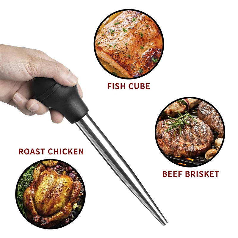 Description Picture 6 of itemFlavor Needle BBQ Meat Syringe Marinade Turkey Baster Needle Set Kitchen Cooking Pork Steak Meat Sauces Barbecue Seasoning Tool