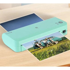 LIZENGTEC Office Hot and Cold Fast Warm-Up Roll Laminator Machine for A4 Paper Document photo New Professional