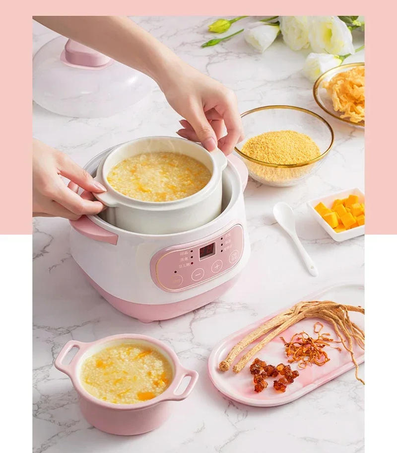 Description Picture 5 of itemElectric Slow Cooker Food Steamer Ceramic Pot Multifunction BirdNest Soup Stew Pregnant Tonic Baby Supplement Heater Warmer