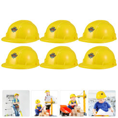2/6Pcs Worker Costume For Kids Construction Hat Construction Worker for Birthday School Activities Themed Party Costume