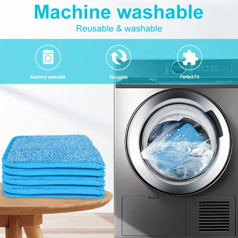 Description Picture 5 of item1/2PCS Mop Pad for Swiffer Sweeper Microfiber Floor Washable Reusable Mop Cloths Wet and Dry Flip Mop Cleaning Tools