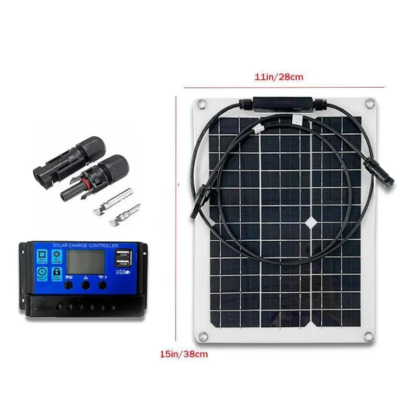 Description Picture 6 of item600W Flexible Solar Panel 12V Battery Charger Dual USB with 10-100A Controller Solar Cells Power Bank for Phone Car Yacht RV