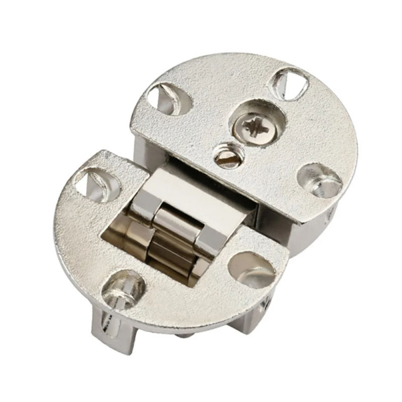 Description Picture 2 of item2Pcs Zinc Alloy Cabinet Door Flap Invisible Micircle Hinges Furniture Hardware Practical Home Hardware Folding Hinges Cabinet