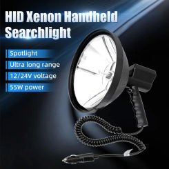 Car 9'' 55W HID Xenon Work Lights 12V24V Super Bright Handheld Searchlight Outdoor Hunting Lamp Waterproof Flashlight Modified