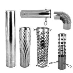 Outdoor Firewood Stove Accessories Chimney Anti-scalding Cover Lengthen Chimney Bend Pipe Camping Tent Stove Exhaust Pipe