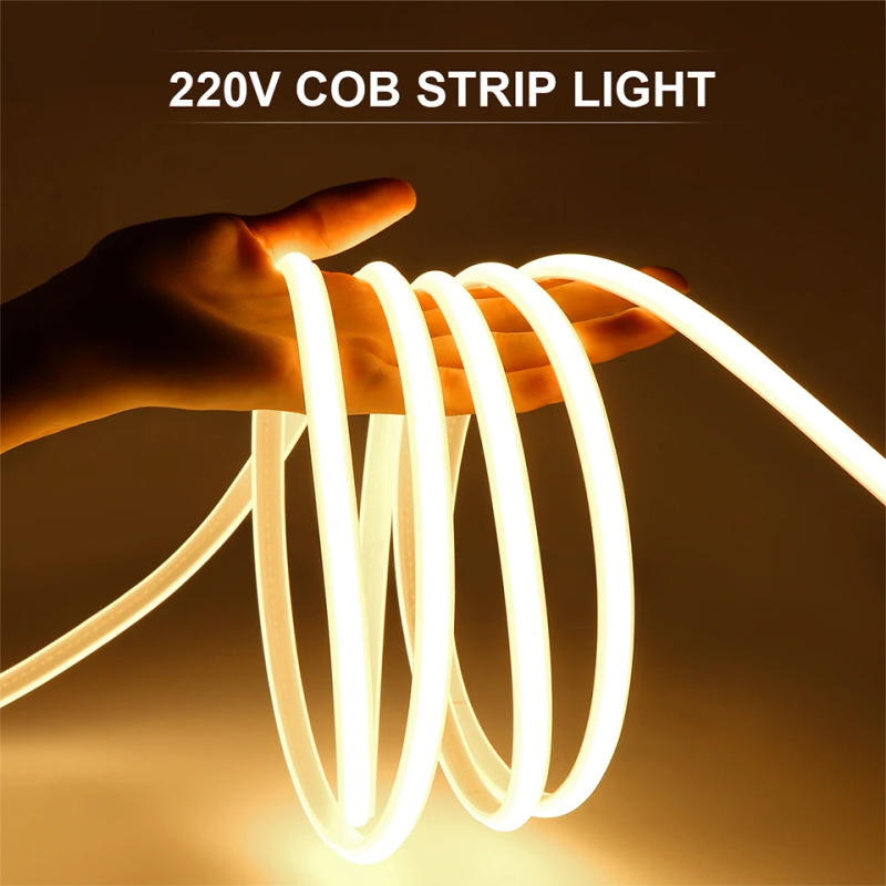 Description Picture 2 of itemSuper Bright AC 220V 110V COB LED Strip Ceilings Walls Backlight Lighting with Switch Garden Lights Christmas Holiday Room Decor
