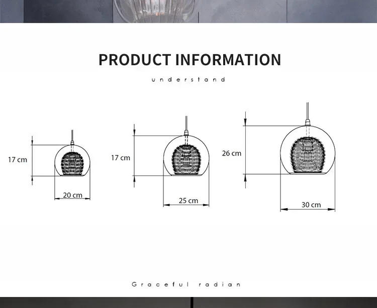 Description Picture 3 of itemNordic Threaded Glass Ceiling Chandelier Bar Office Coffee Shop Personalized Creative Light Bedroom Headboard Decoration