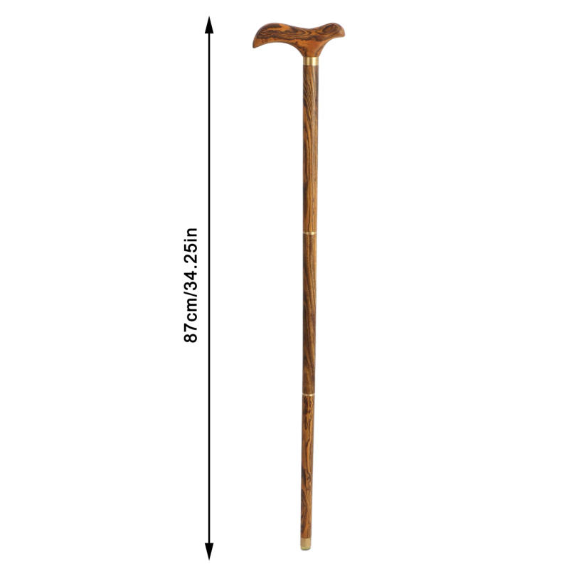 Description Picture 3 of itemElderly Walking Cane Wooden Walking Cane Professional Folding Walking Stick Ebony Wooden Cane with T Handle for Elderly Mobility