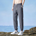 2024 Summer Cotton Jogger Pants Men Cargo Casual Hip Hop Thin Harajuku Harem Korean Elastic Waist Work Sweatpants Trousers Male