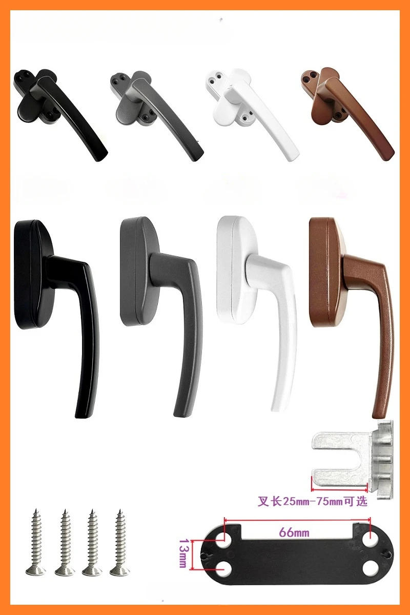 Description Picture 3 of item1 Pc Aluminum Alloy Window Handle Indoor Window Handle Aluminum Alloy Door and Window Accessories Home Lock Buckle Appliances