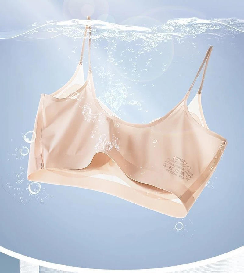 Description Picture 6 of itemUltra-thin Seamless Padded Bras For Women Ice Silk Underwear Small Chest Wireless Vest Push Up Bra Tube Tops Sleep Bra Intimates