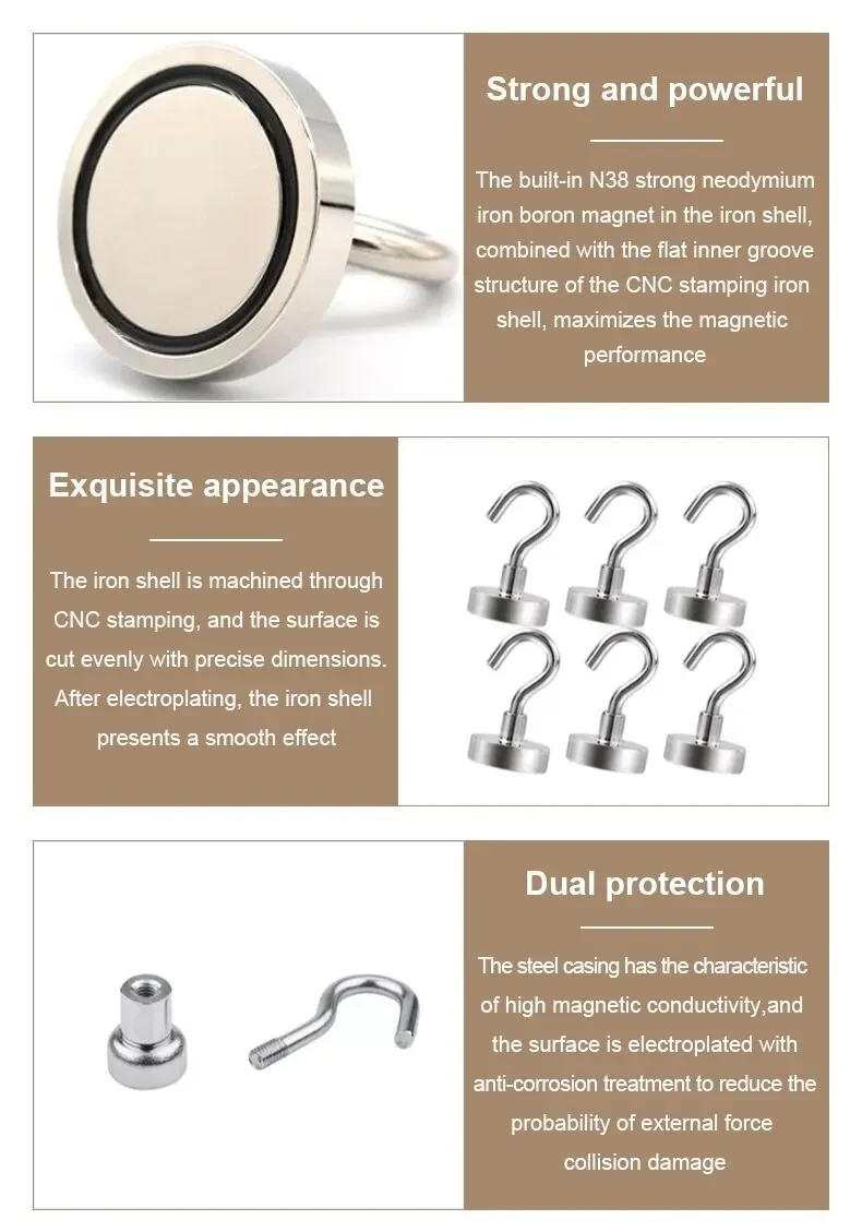 Description Picture 6 of item10PCS Strong Magnetic Hooks Multi-Purpose Storage Hooks Home Kitchen Bar Storage Rack Key Storage Hooks Bathroom Hangers